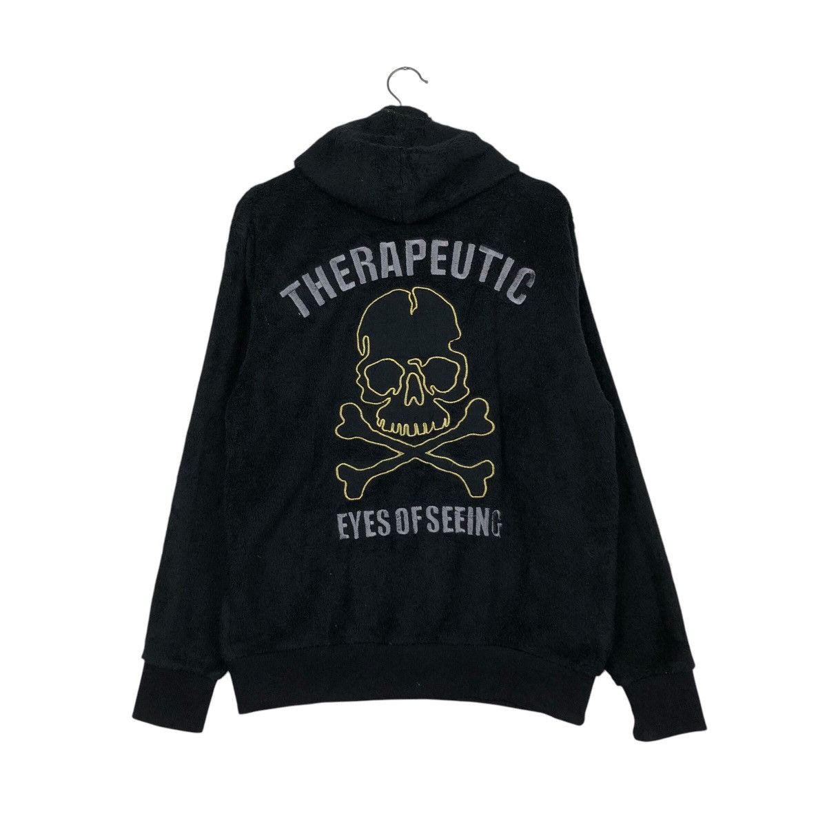 Japanese Brand Vintage Zipper Jacket Space Opera Skeleton Big Logo Backhit Size US L / EU 52-54 / 3 - 1 Thumbnail