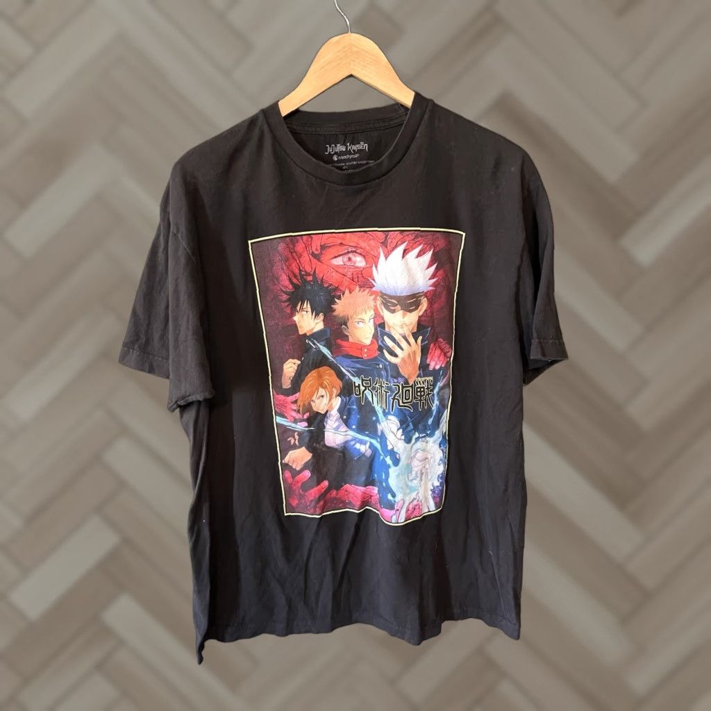 Vintage Jujutsu Kaisen Black T-Shirt Anime Size XL Japan Manga Crunchy Roll Size US XL / EU 56 / 4 - 1 Thumbnail