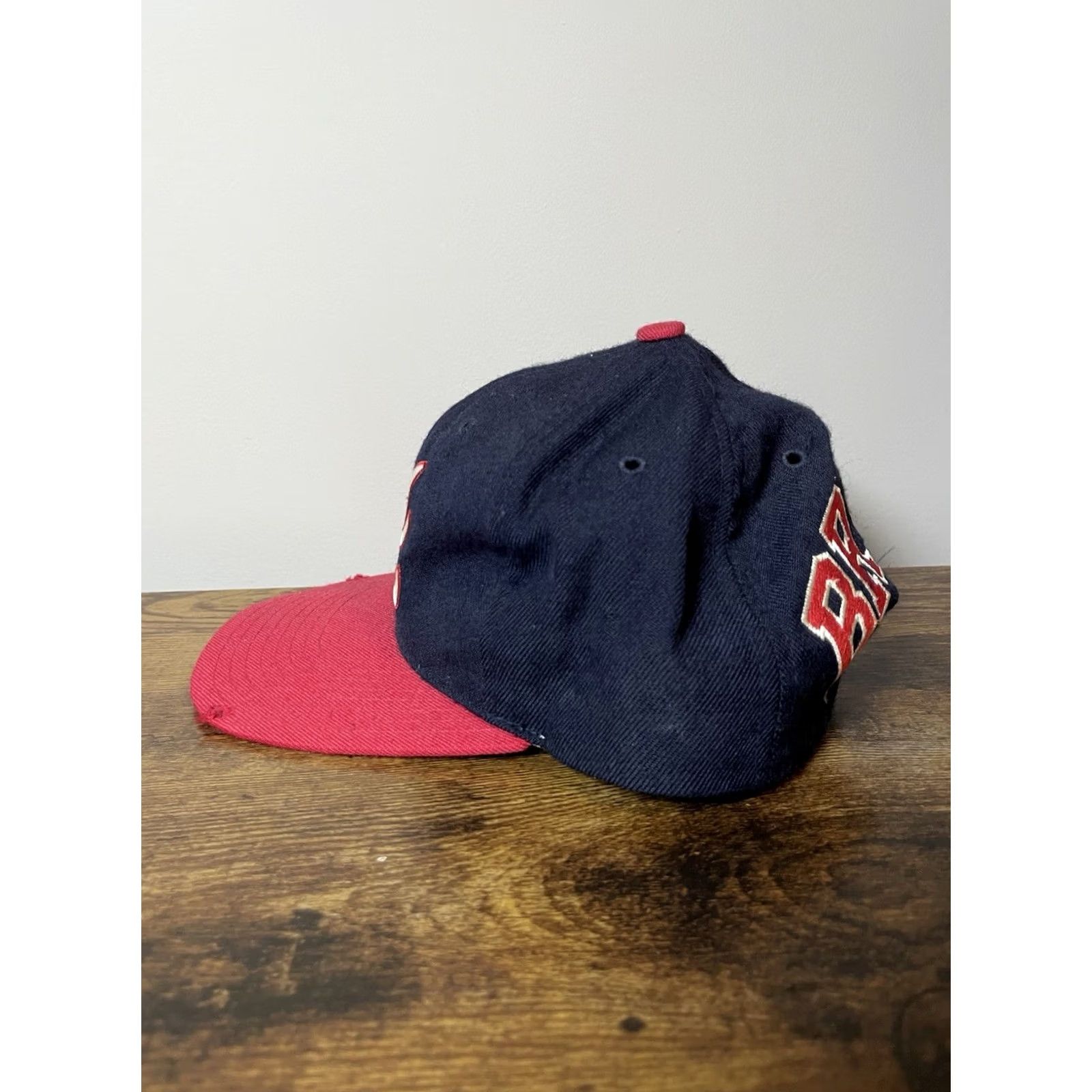 American Needle VINTAGE Atlanta Braves American Needle Blockhead Hat Sellout H3 Wool Blue One Size Snapback Adjustable Men 90s Size ONE SIZE - 4 Thumbnail