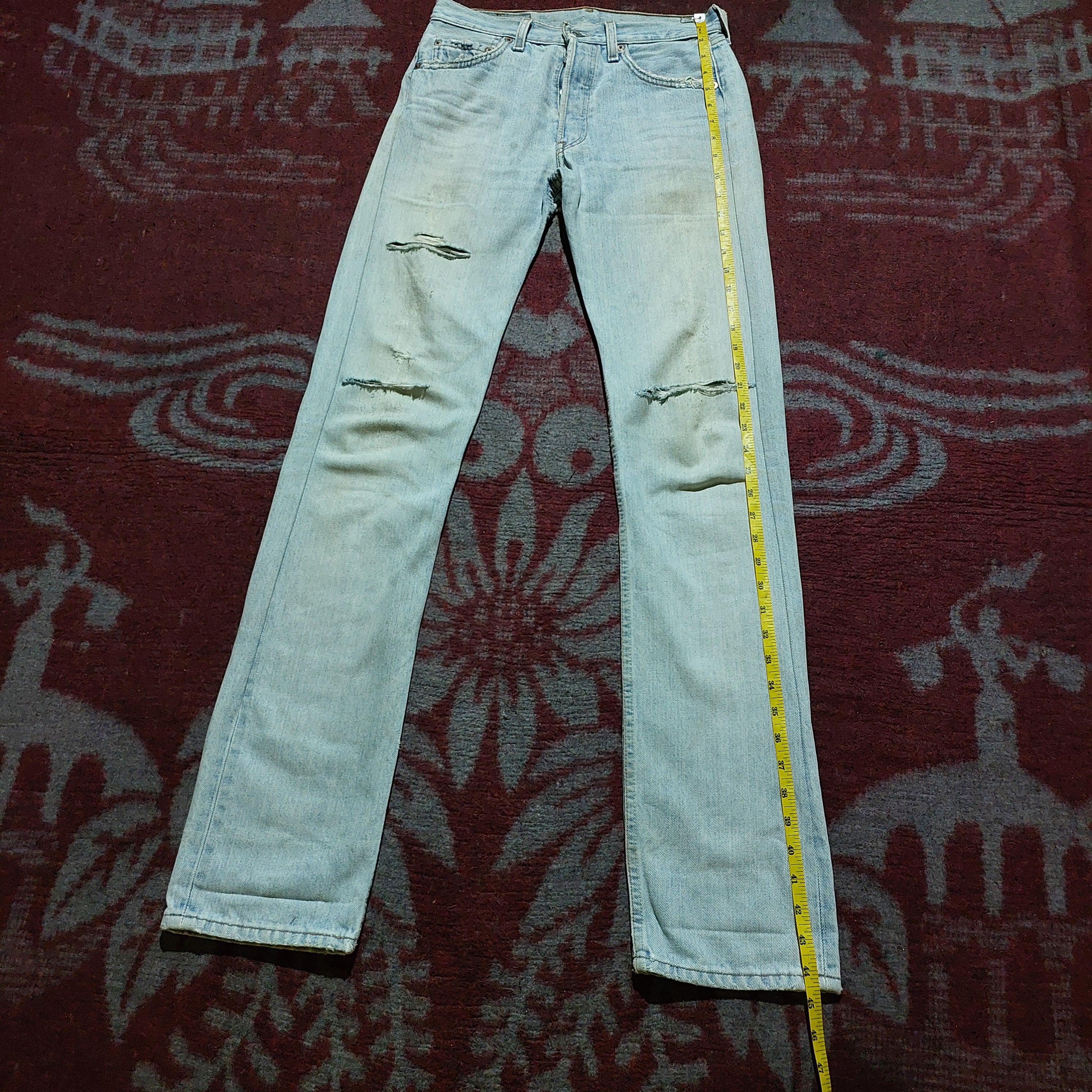 Levi's Vintage Levi's 501 USA Distressed denim Size US 27 - 14 Thumbnail