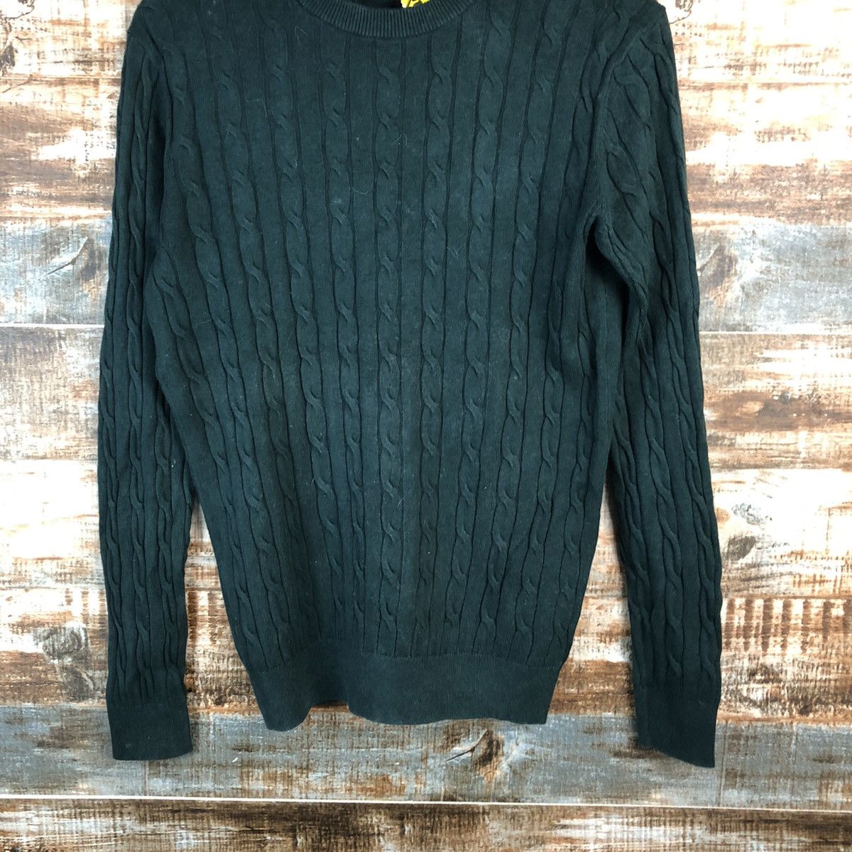 Homespun Knitwear × Japanese Brand Uniqlo japan Green cable Knitwear #A2181 Size M / US 6-8 / IT 42-44 - 3 Thumbnail