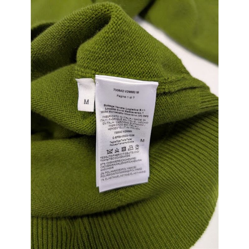 Bottega Veneta o1rshd1 Classic Cashmere Sweater in Olive Green Size US M / EU 48-50 / 2 - 19 Thumbnail