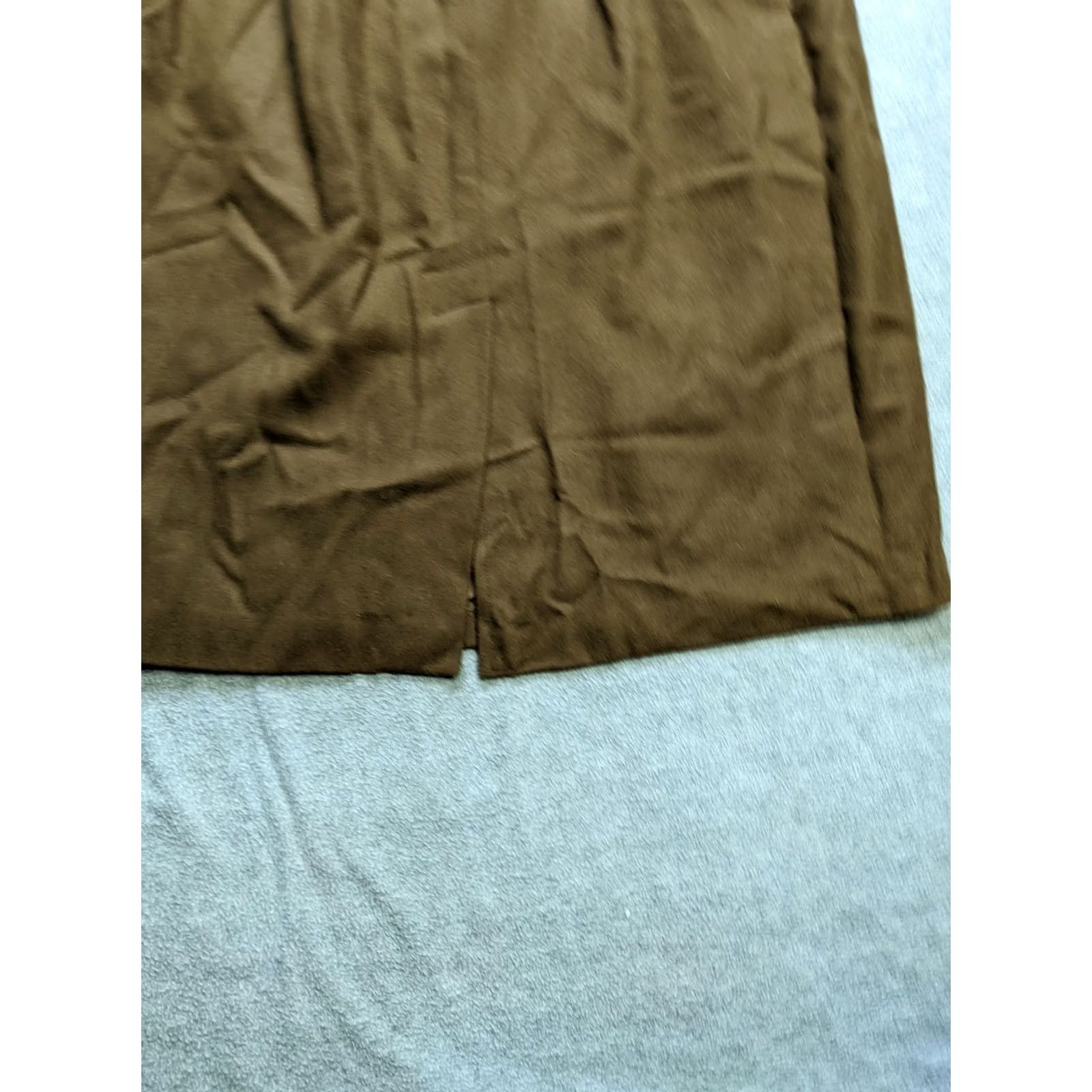 Vintage Requirements Skirt Womens 18 Brown Wool Knee Length Fully Lined Classic Career Wear Womens Size 40" / US 18 - 2 Thumbnail