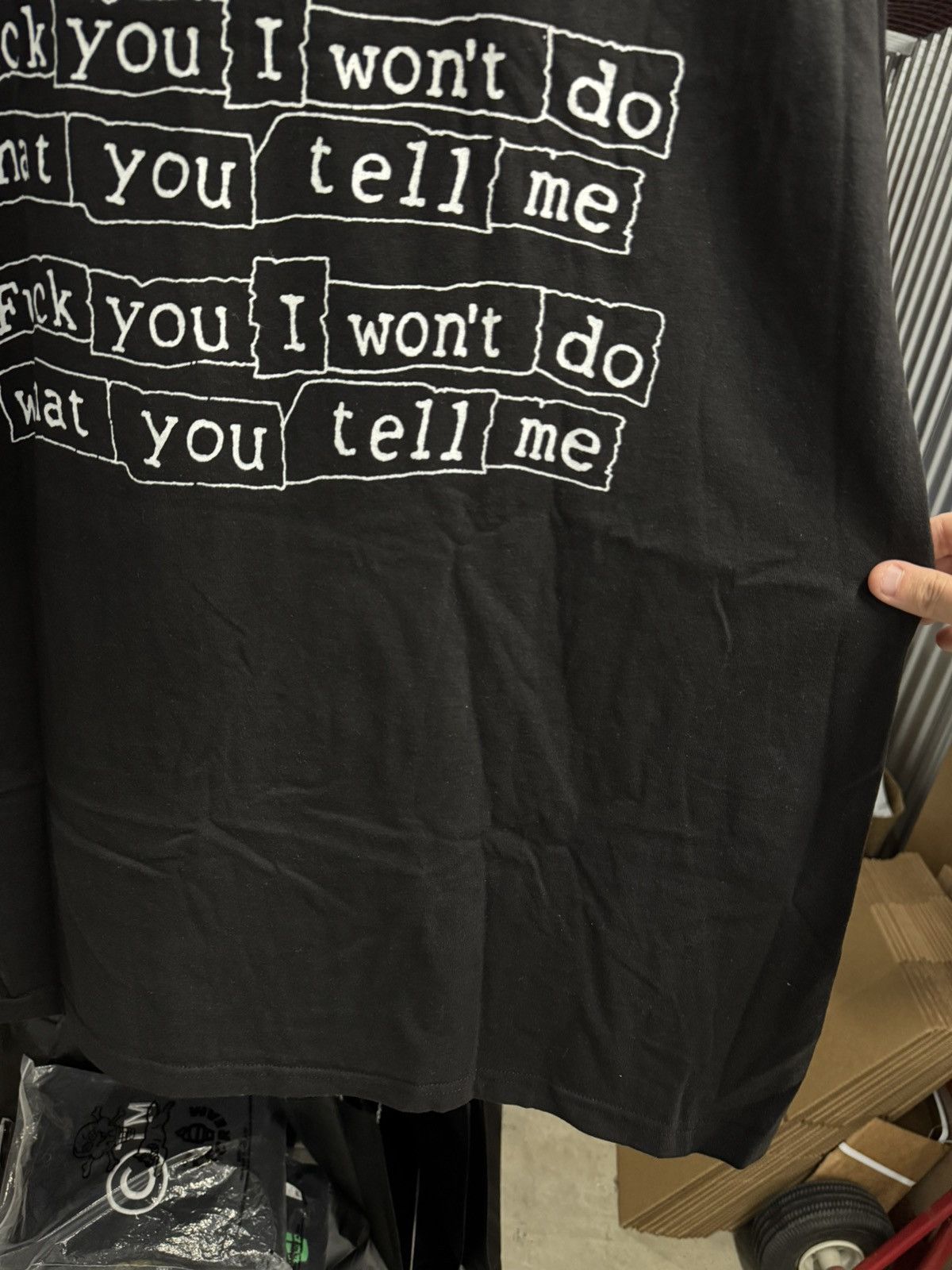 Pleasures Pleasures Fuck You I Won’t Do What You Tell Me Tee Size XXL Size US XXL / EU 58 / 5 - 10 Thumbnail