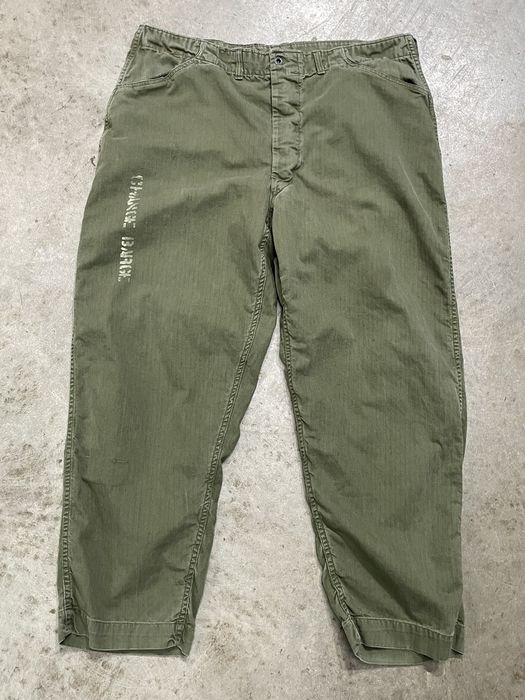 Vintage Vintage 1940's USMC P-41 HBT USA marine corp trousers 40s