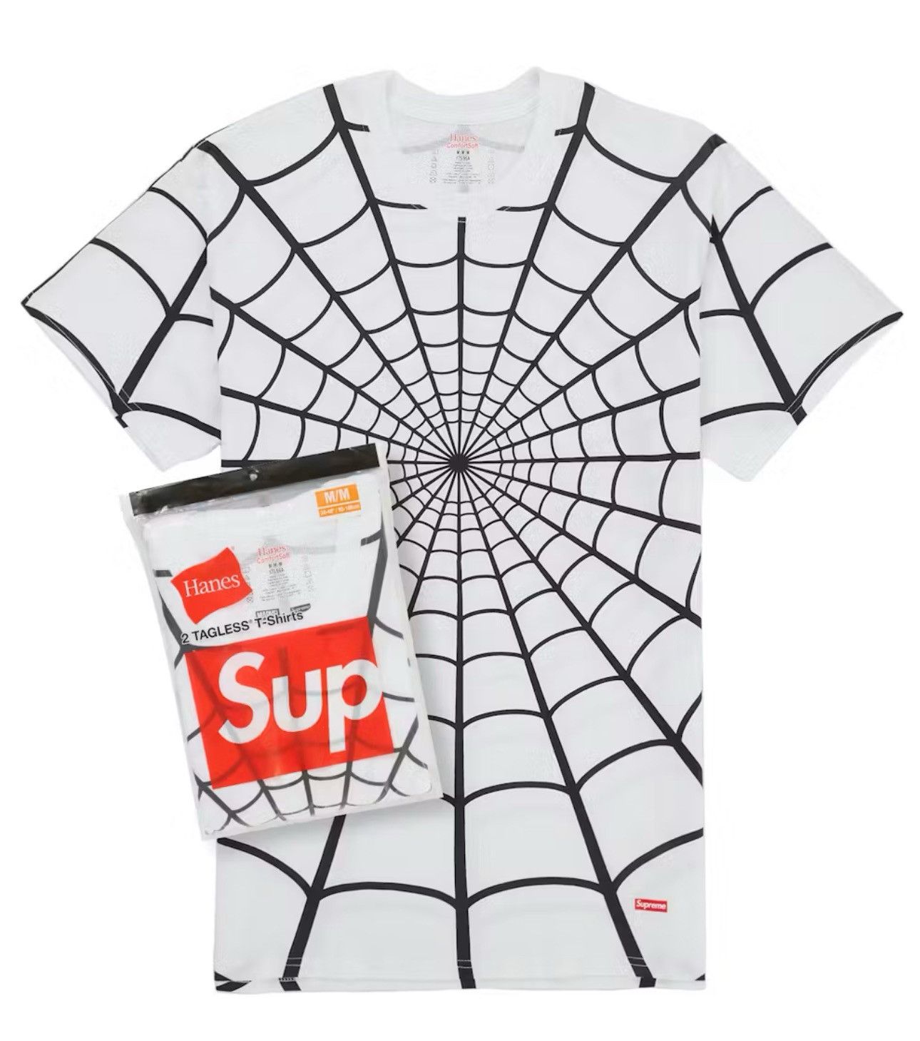Supreme (NEW) SupremeHanesSpider-ManTaglessTees(2Pack)(SizeXL,White) Size US XL / EU 56 / 4 - 3 Thumbnail