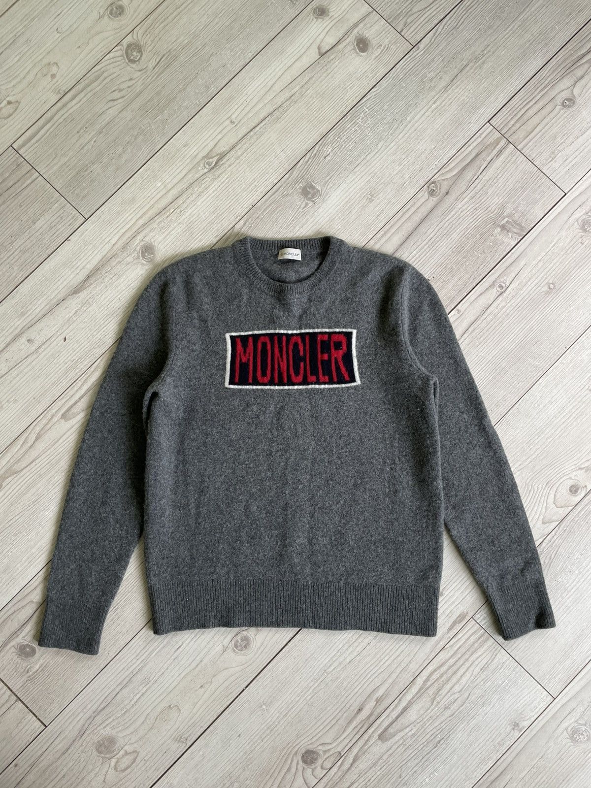 Moncler Moncler Big Logo Wool sweatshirt Size US M / EU 48-50 / 2 - 1 Thumbnail