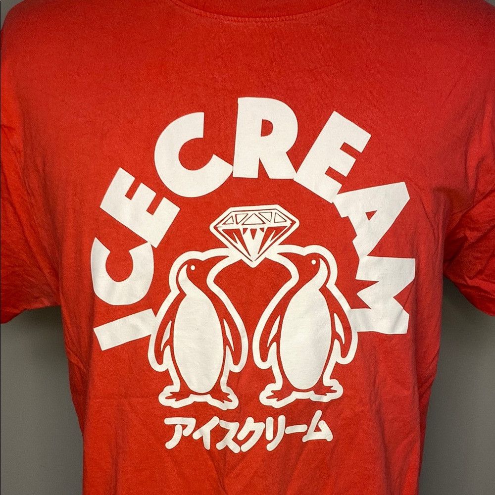 Icecream Icecream Graphic Print T-Shirt in Red Cotton (sz XL) Size US XL / EU 56 / 4 - 3 Thumbnail
