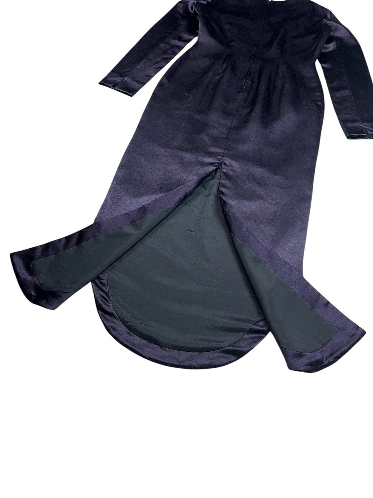 Romeo Gigli Archive 1990 Romeo Gigli Dark Purple Silk Maxi Dress Size S / US 4 / IT 40 - 11 Thumbnail