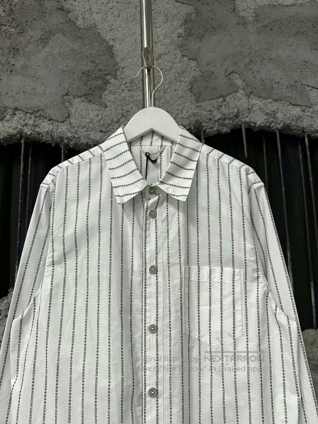 Chrome Hearts chrome hearts striped long sleeve shirt. Size US M / EU 48-50 / 2 - 3 Thumbnail