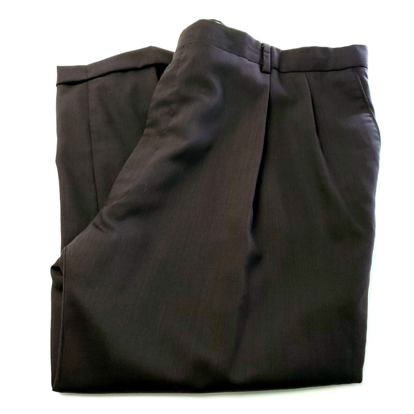 Pronto Uomo Pronto Uomo Wool Dress Pants Slacks 44/23 Short Leg Chocolat Size 44S - 1 Thumbnail