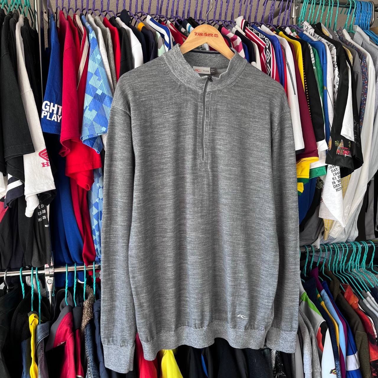 KJUS Kjus 1/3 Zip Light Gray Pullover Outdoor Hiking Trail Size US XL / EU 56 / 4 - 2 Thumbnail