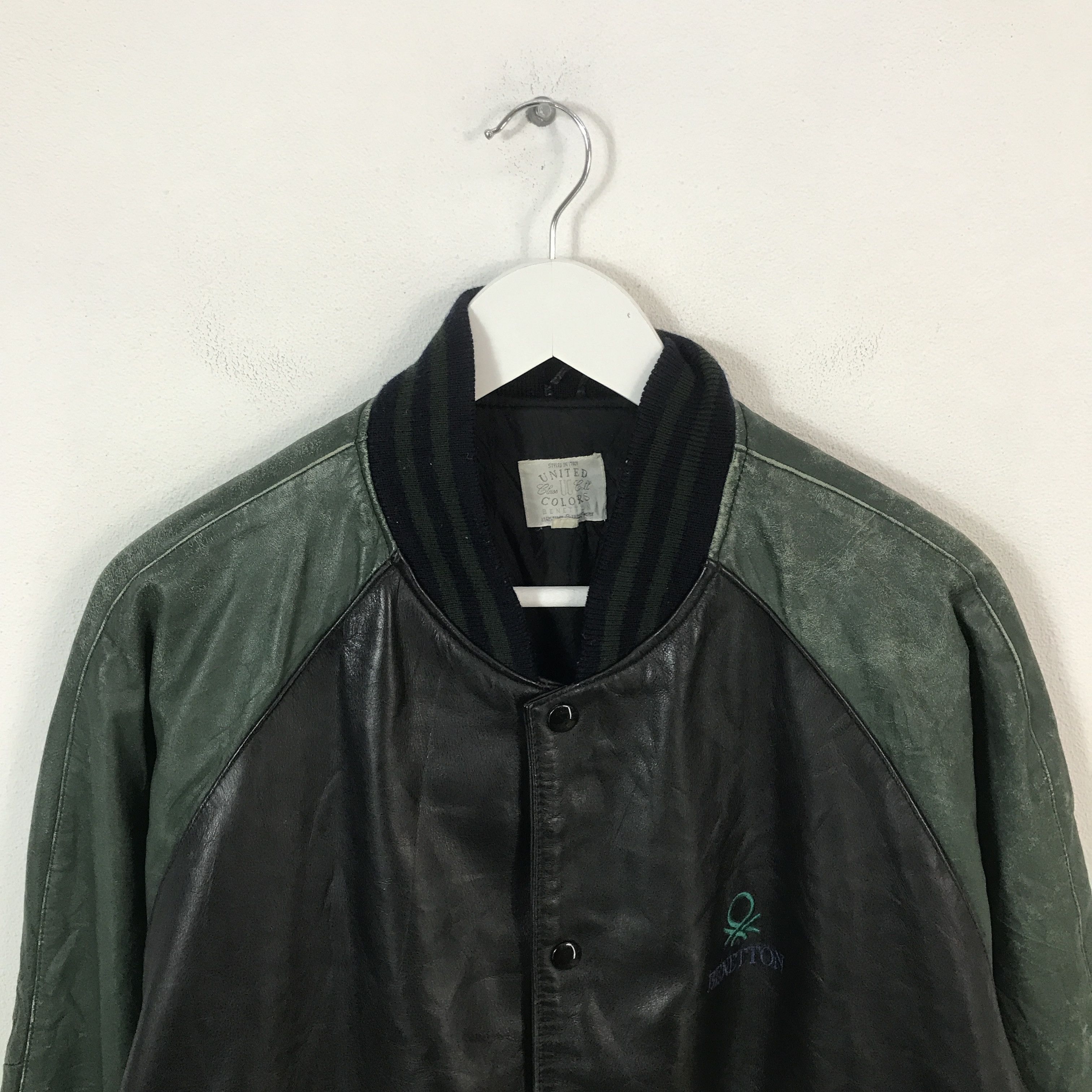 United Colors Of Benetton united Colors Of benetton Leather varsity jacket Size US L / EU 52-54 / 3 - 2 Thumbnail
