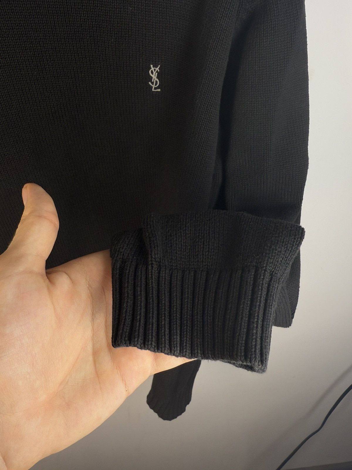 Yves Saint Laurent Black YSL Sweater Knit Size US M / EU 48-50 / 2 - 9 Thumbnail