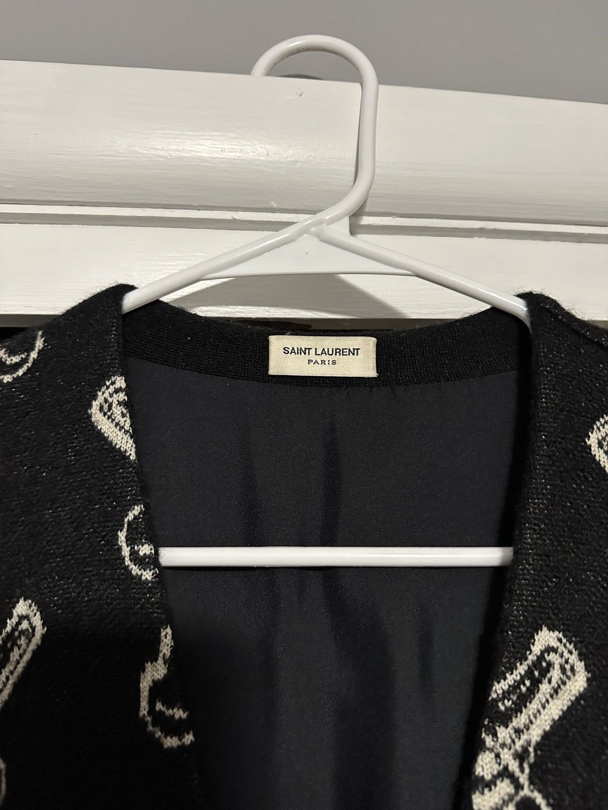 Saint Laurent Paris Mohair Wool Revolver Gun Pop Cardigan Size US XS / EU 42 / 0 - 3 Thumbnail