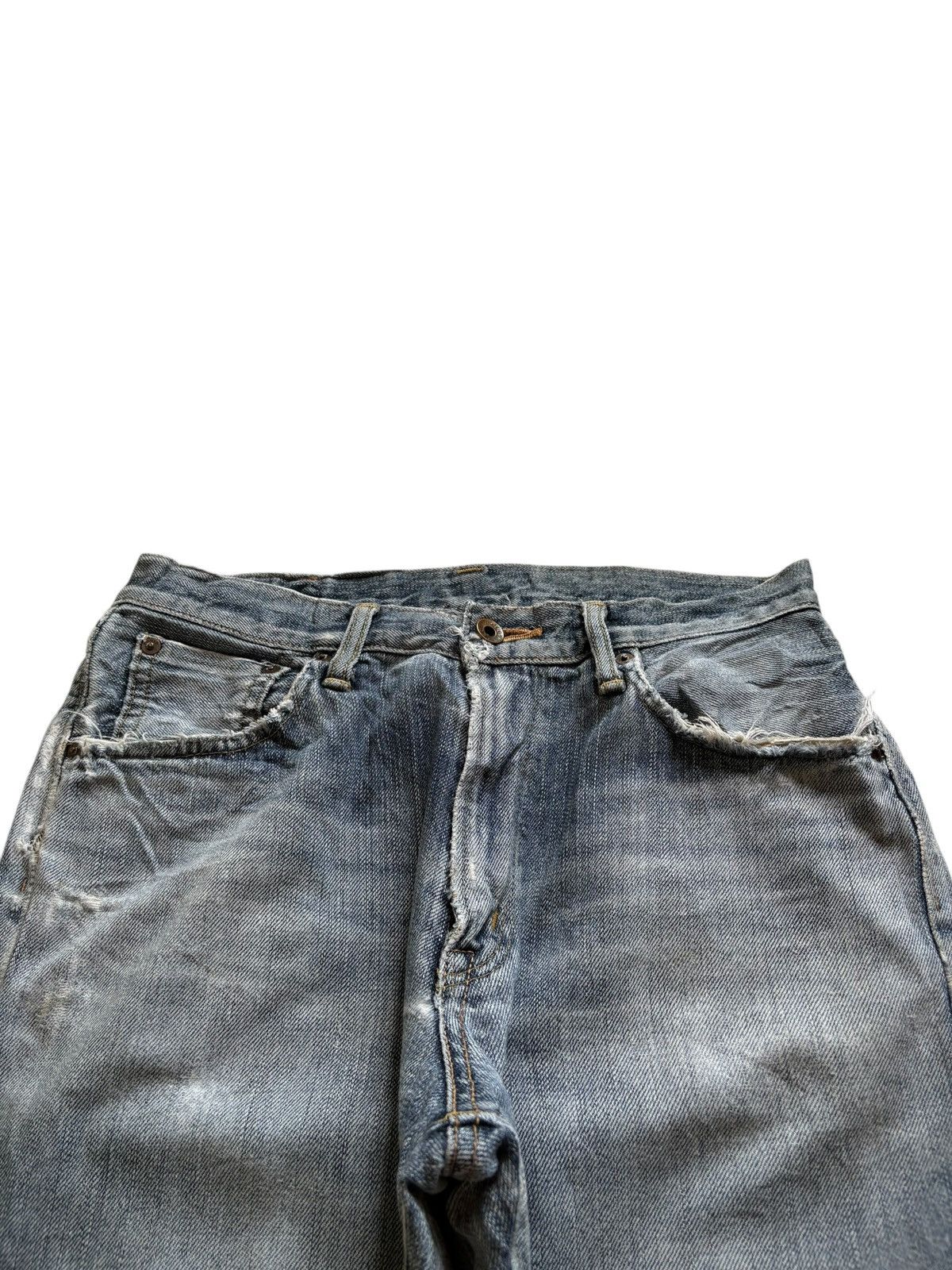 Edwin Vintage Edwin 505ZX Selvedge Mud Wash Distress Baggy Jeans Size US 30 / EU 46 - 4 Thumbnail