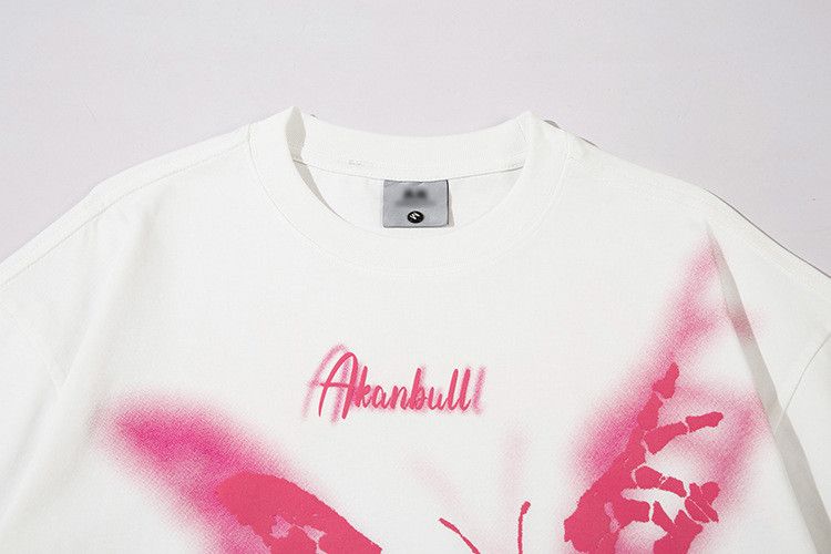 Vintage Men's trendy butterfly loose print T-shirt Size US 32 / EU 48 - 3 Thumbnail