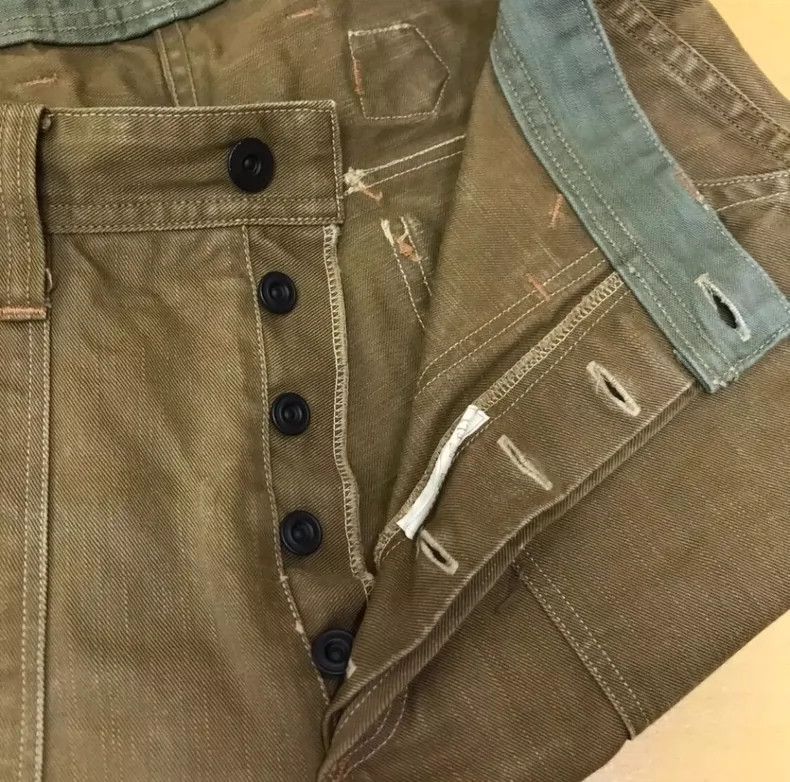 Freewheelers Freewheelers Medium-pound high-density vulcanised dyed wor Size US 34 / EU 50 - 6 Thumbnail