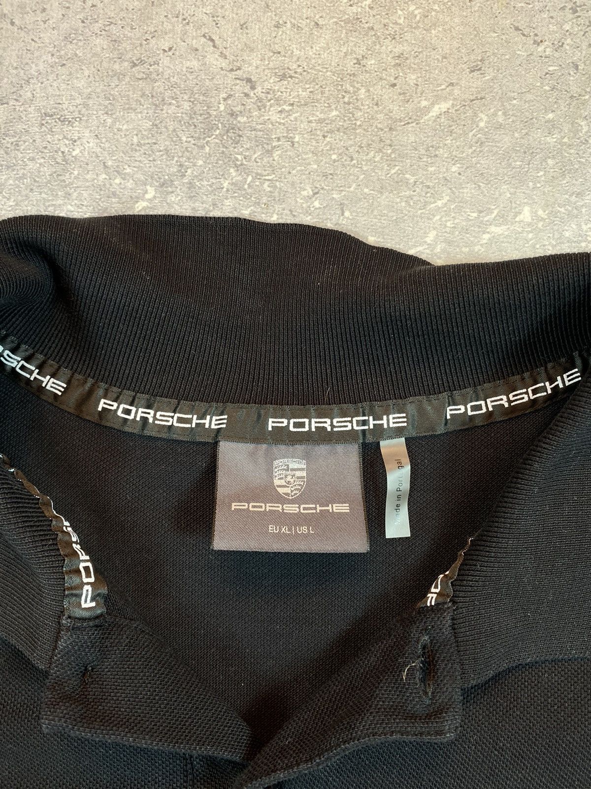 Designer × Porsche Design Porsche Design Men’s Black Polo Shirt Size Large Size US L / EU 52-54 / 3 - 6 Thumbnail