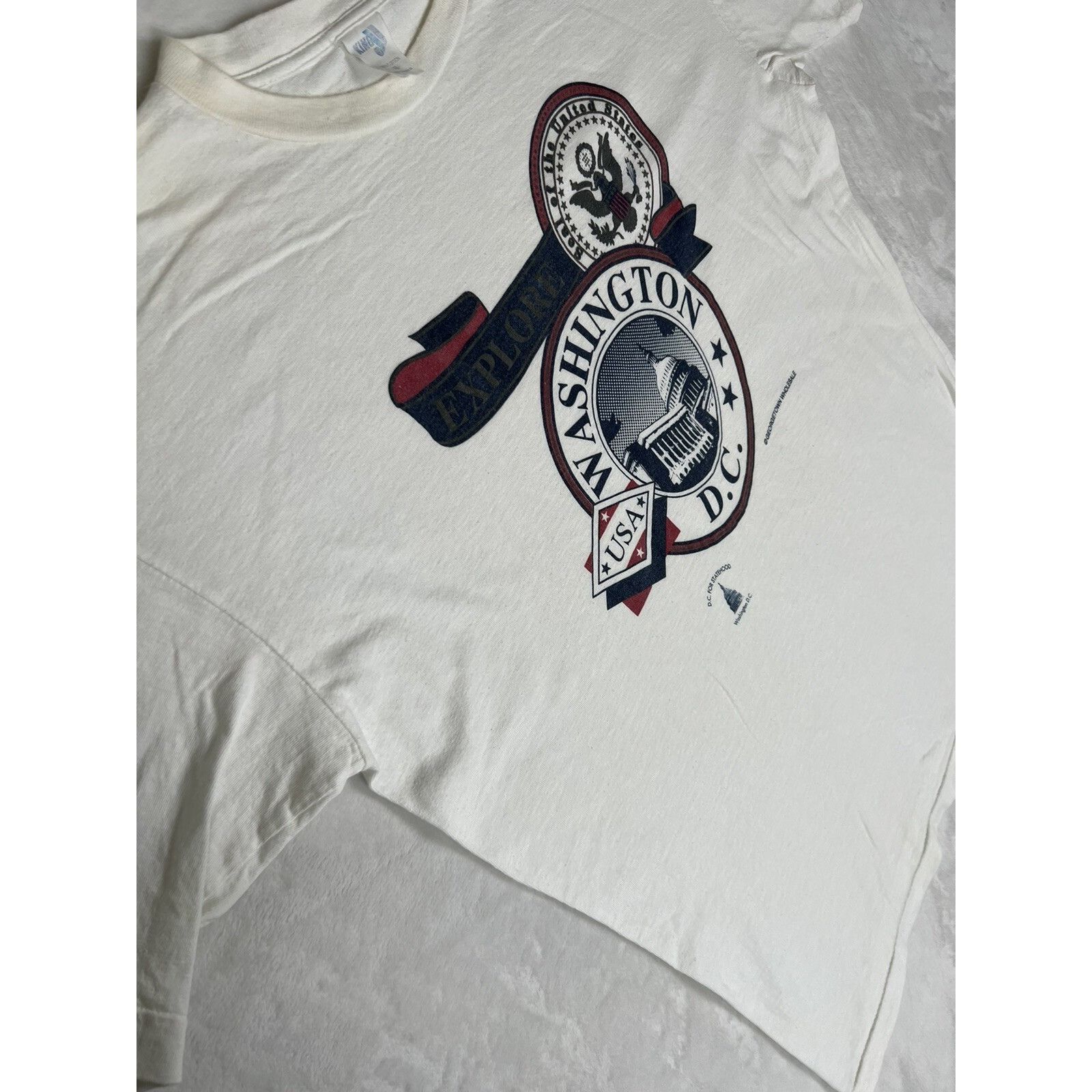 Vintage Vintage Washington DC White House T-Shirt Size XL Single Sti Size US XL / EU 56 / 4 - 5 Thumbnail