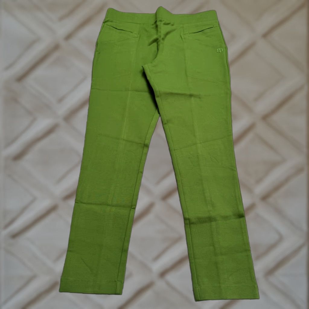 VINTAGE Betabrand Skinny Yoga Pants Women Large Green Stretch