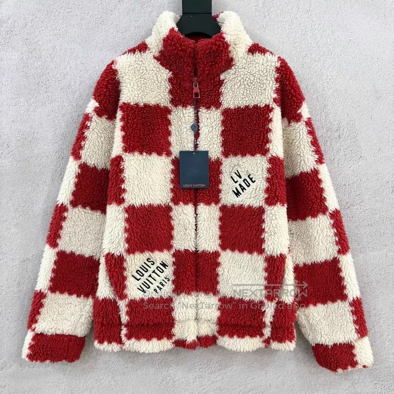 Louis Vuitton Louis Vuitton Nigo Signature Red Checkerboard Polar Fleece Size US L / EU 52-54 / 3 - 1 Thumbnail