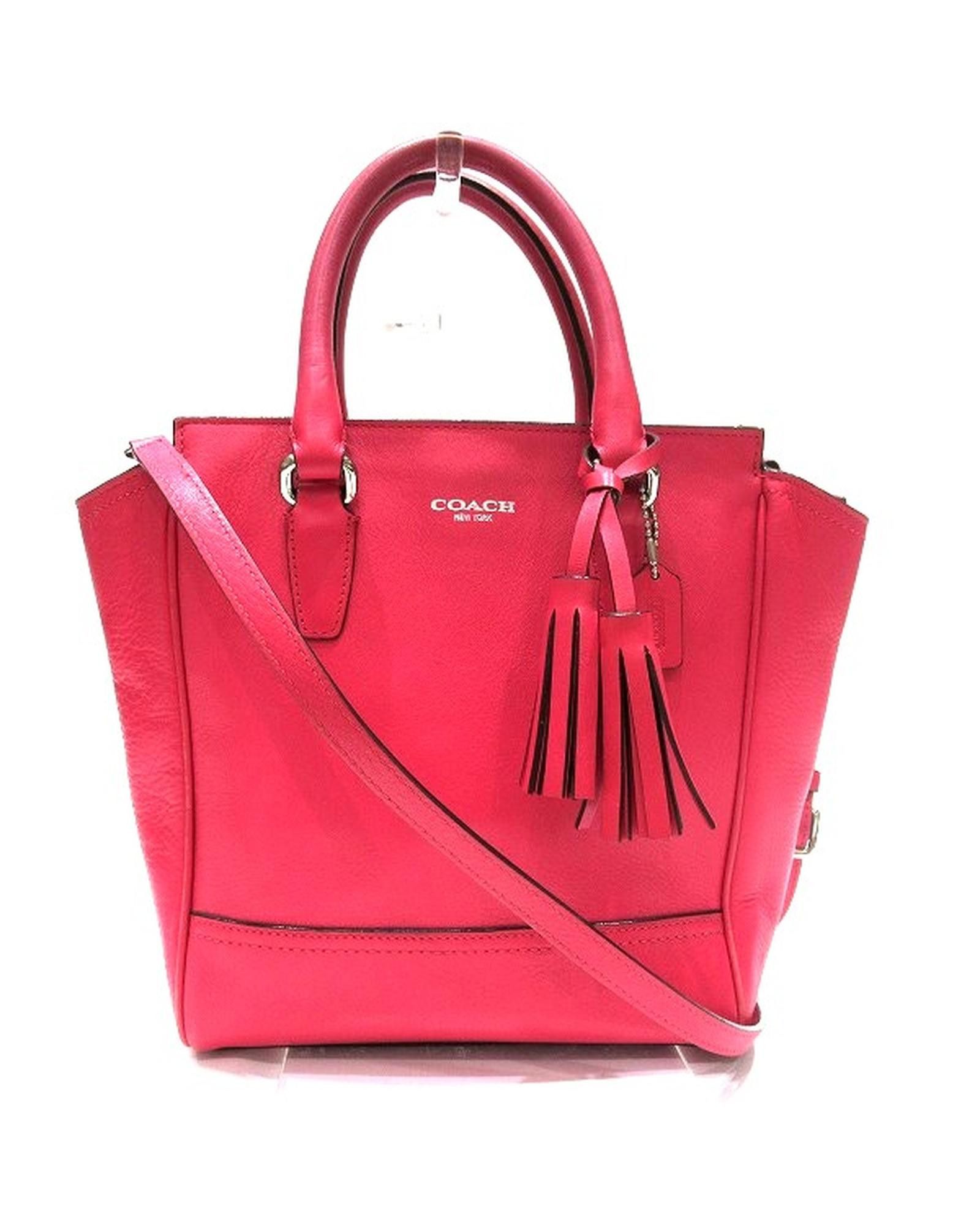 image of Coach Pink Leather Mini Satchel Bag, Women's