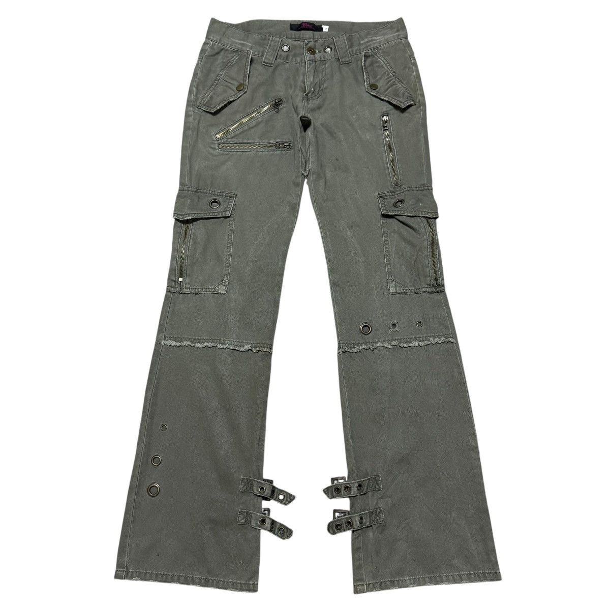 Japanese Brand Midas Machiavel Military Zipper Cargo Pants Low Rise Size US 29 - 1 Thumbnail
