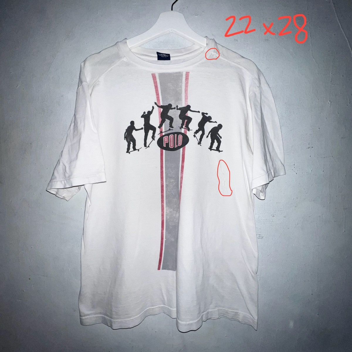 Polo Ralph Lauren 20x28 Vintage 90s Polo Ralph Lauren Skateboarding T-Shirt XL Size US XL / EU 56 / 4 - 1 Thumbnail
