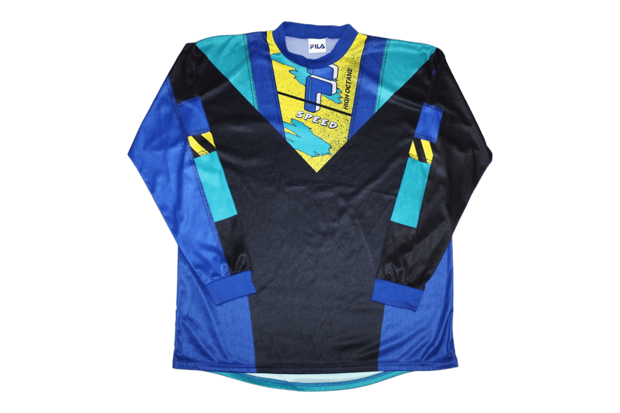 Fila 💥90's USA FILA Speed Spellout Motocross Racing L/S Jersey Size US L / EU 52-54 / 3 - 12 Thumbnail