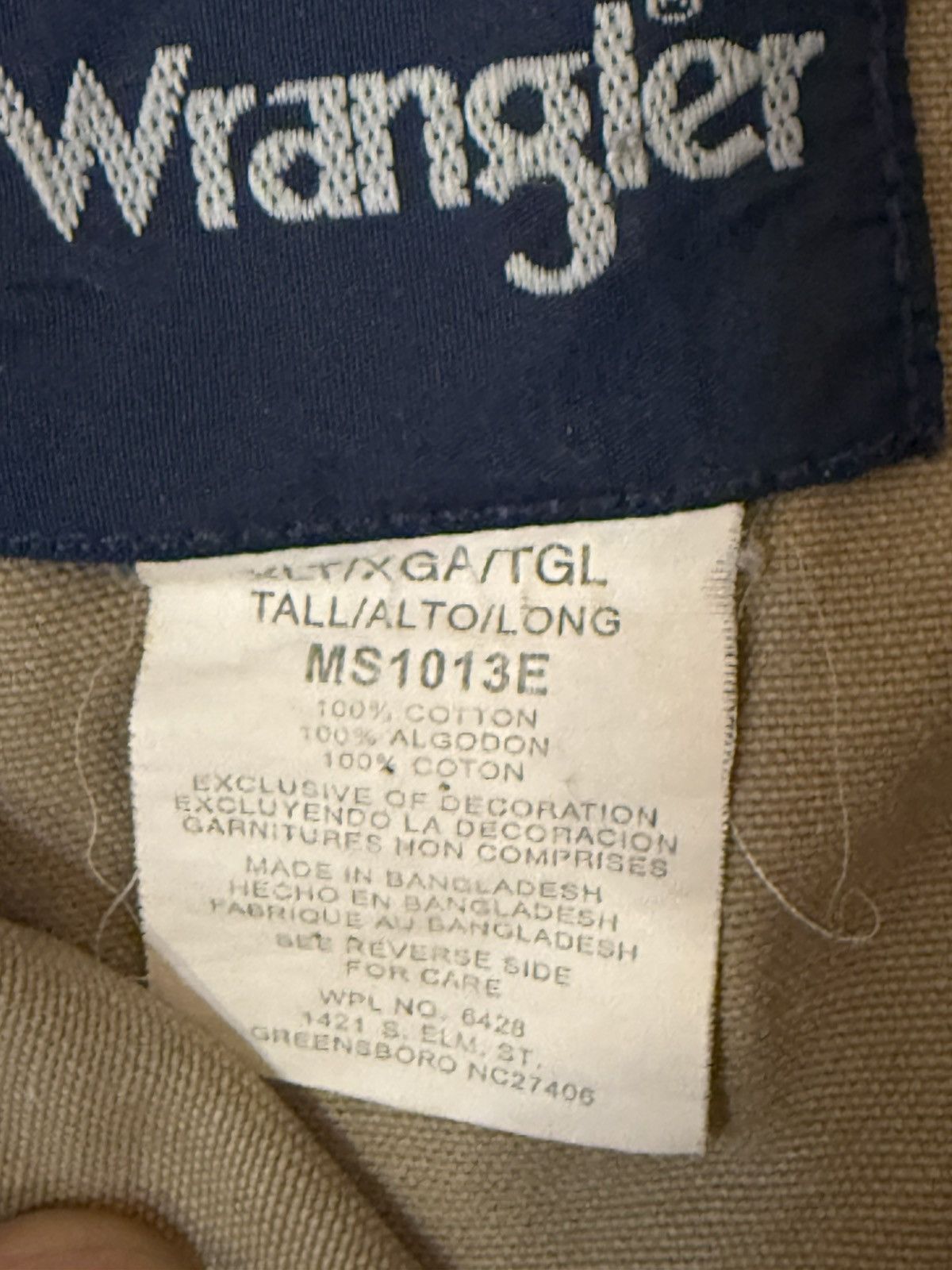 Wrangler Wrangler Two-Tone Denim & Canvas Western Shirt – Beige/Blue Size US XL / EU 56 / 4 - 4 Thumbnail