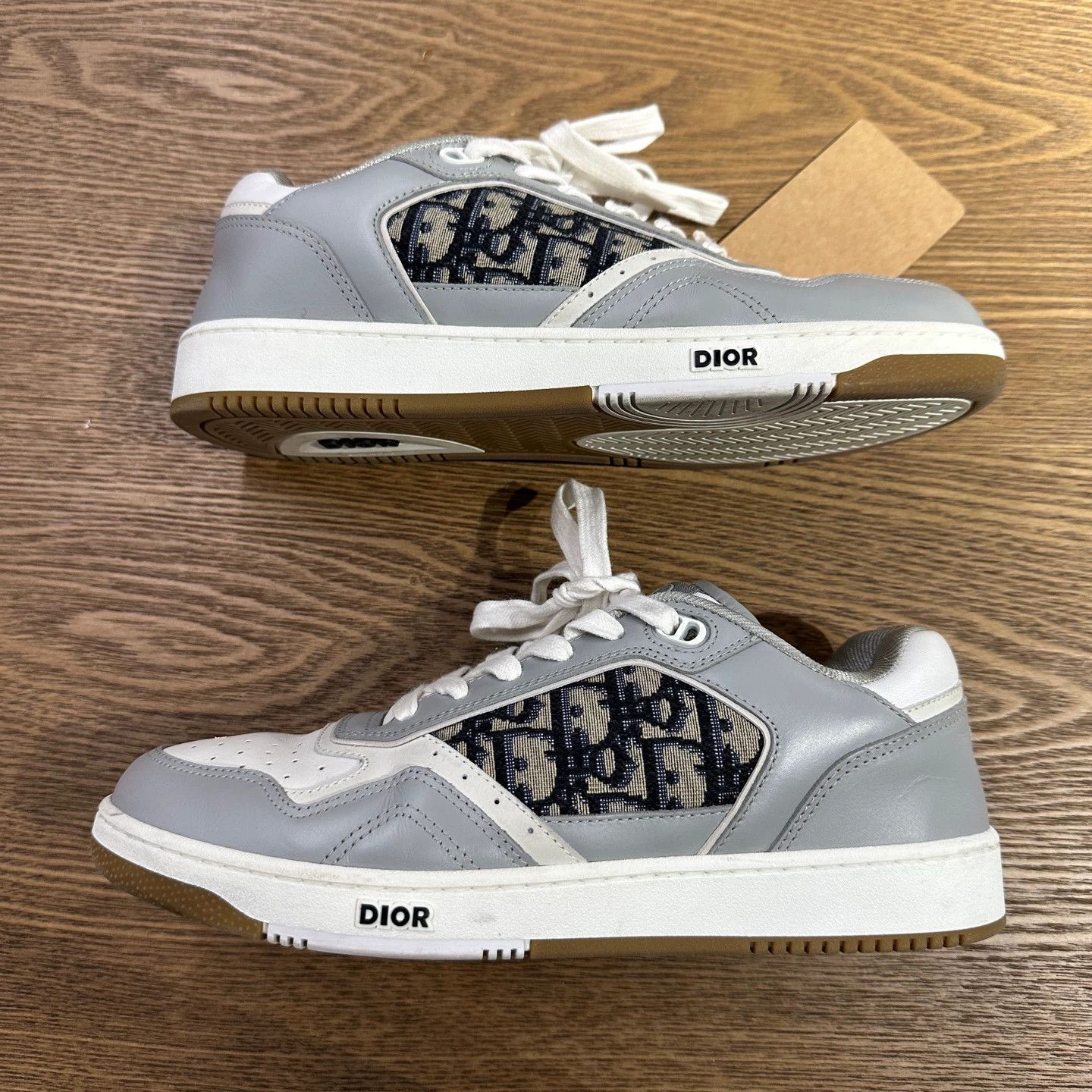 Dior Dior feb486 B27 Oblique Logo Leather Sneakers 42 Size US 9 / EU 42 - 3 Thumbnail