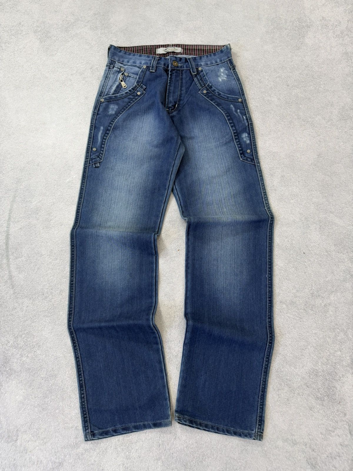 Japanese Brand Vintage Streetwear Baggy Flared Bootcut Denim Y2K Jeans Size US 30 / EU 46 - 9 Thumbnail