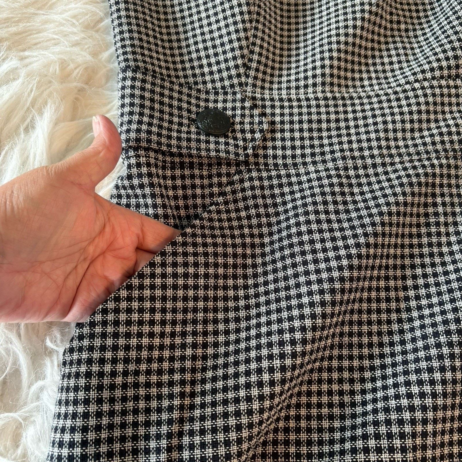 Veronica Beard Teddi Sheath Dress Black & White Check