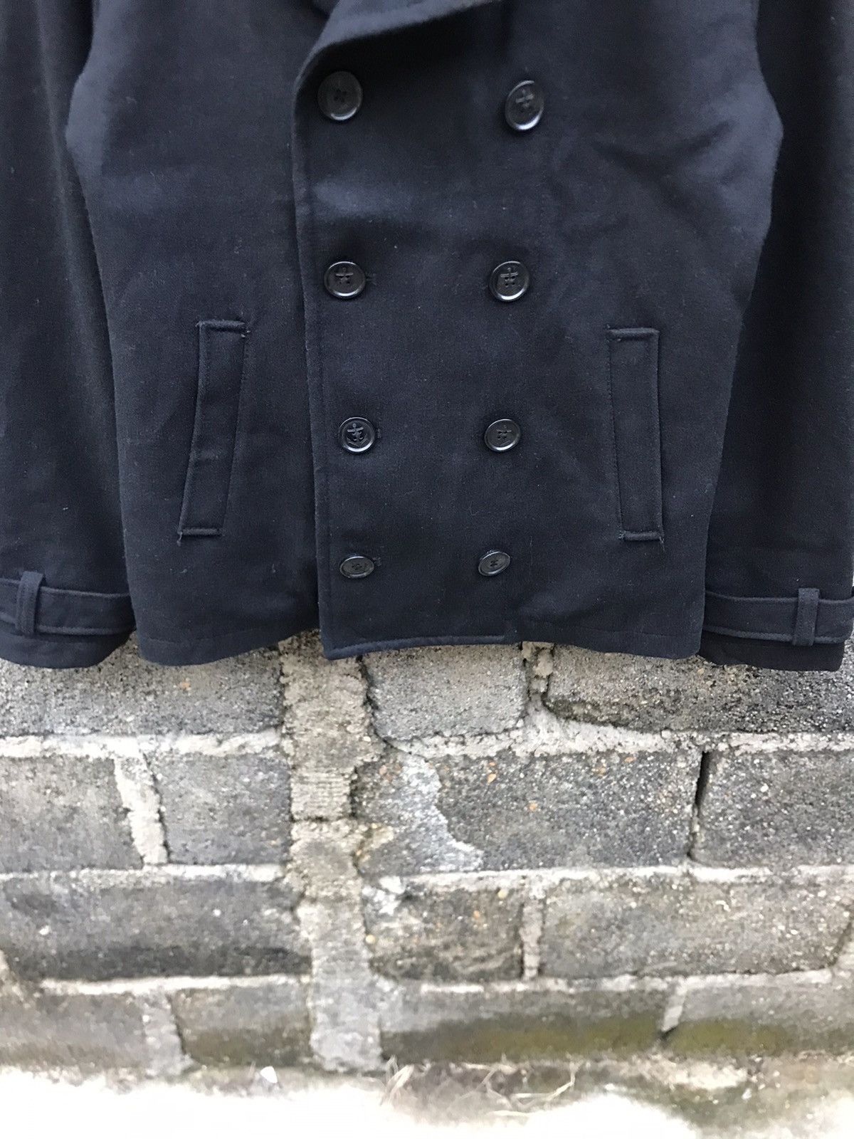 H&M × Japanese Brand × Seditionaries 🌟H&M Black Wool Zip Peacoat Double Breasted Size US S / EU 44-46 / 1 - 7 Thumbnail