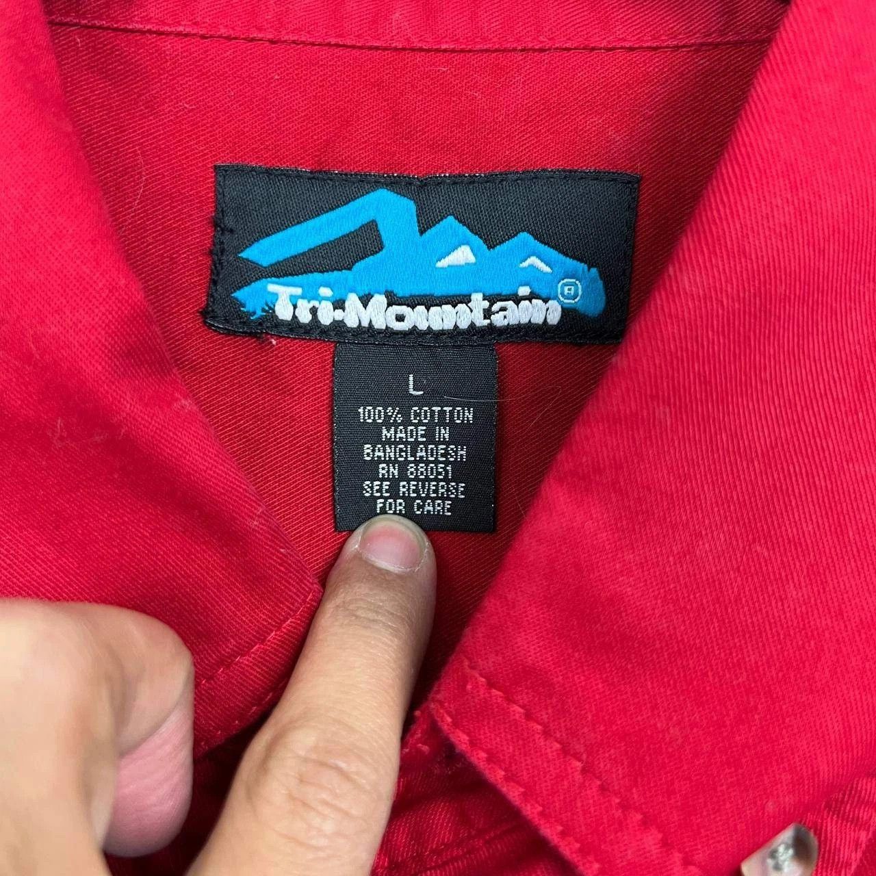 Other Tri-Mountain Shirt Men Button Down Short Sleeve Cotton L Size US L / EU 52-54 / 3 - 6 Thumbnail
