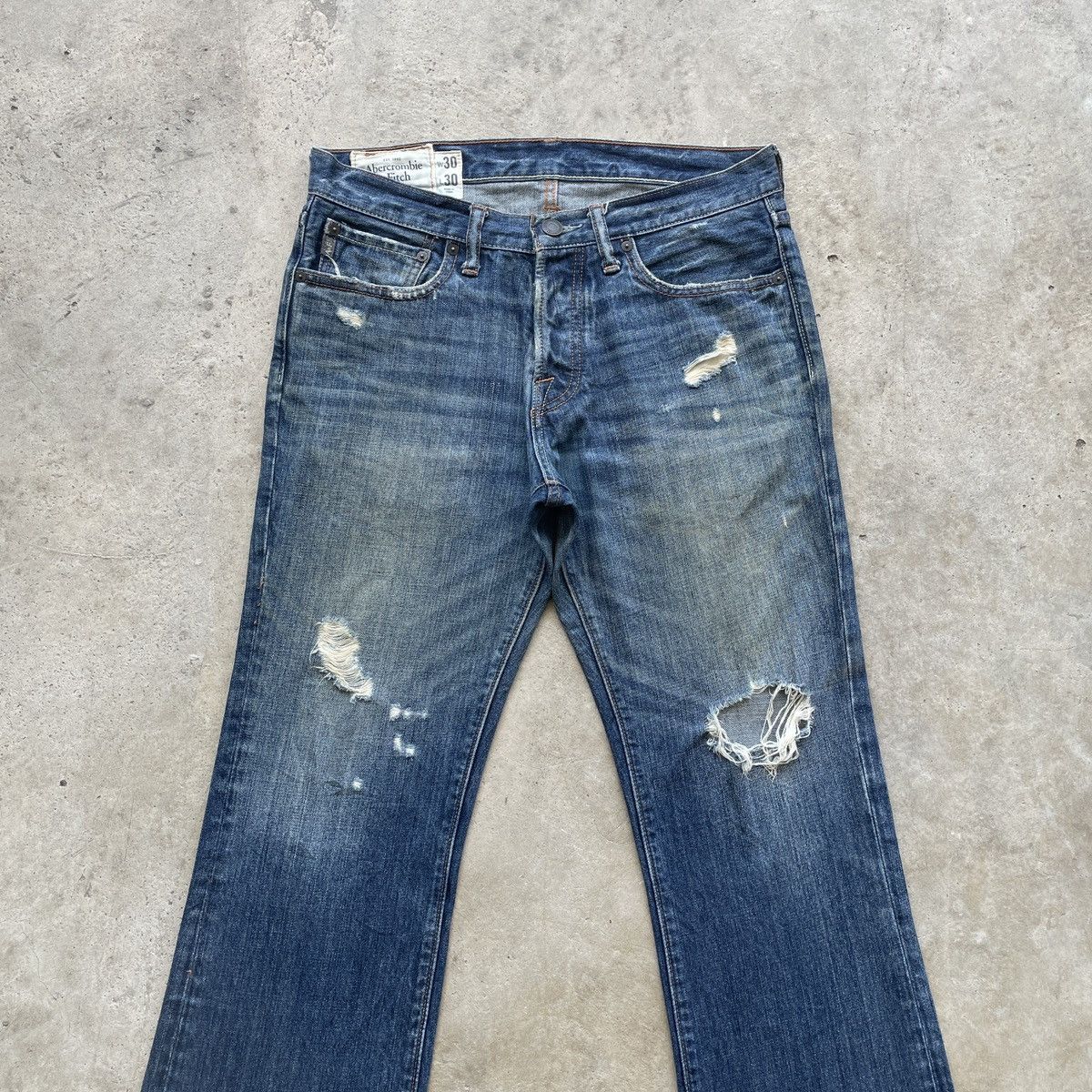 Abercrombie & Fitch × Jean × Vintage Vintage A&F BOOTCUT Denim Distressed FLARE Jeans Pants W32 Size US 32 / EU 48 - 3 Thumbnail