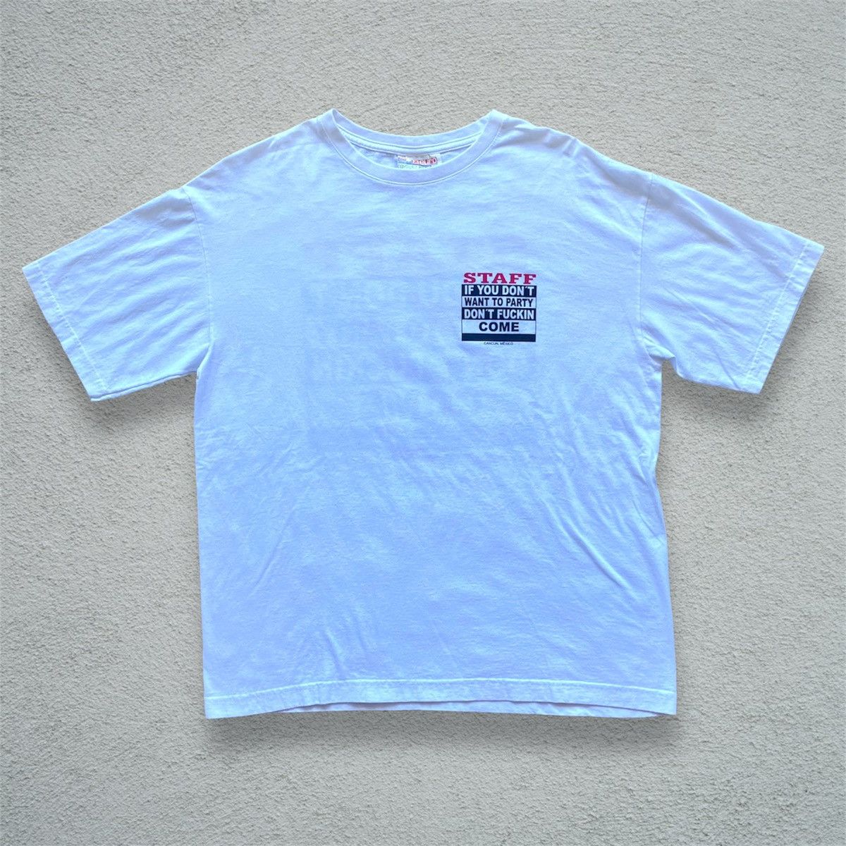 Other Vintage Y2K Quote Tee Shirt Staff Cancun Mexico 90s Humor Size US XL / EU 56 / 4 - 4 Thumbnail