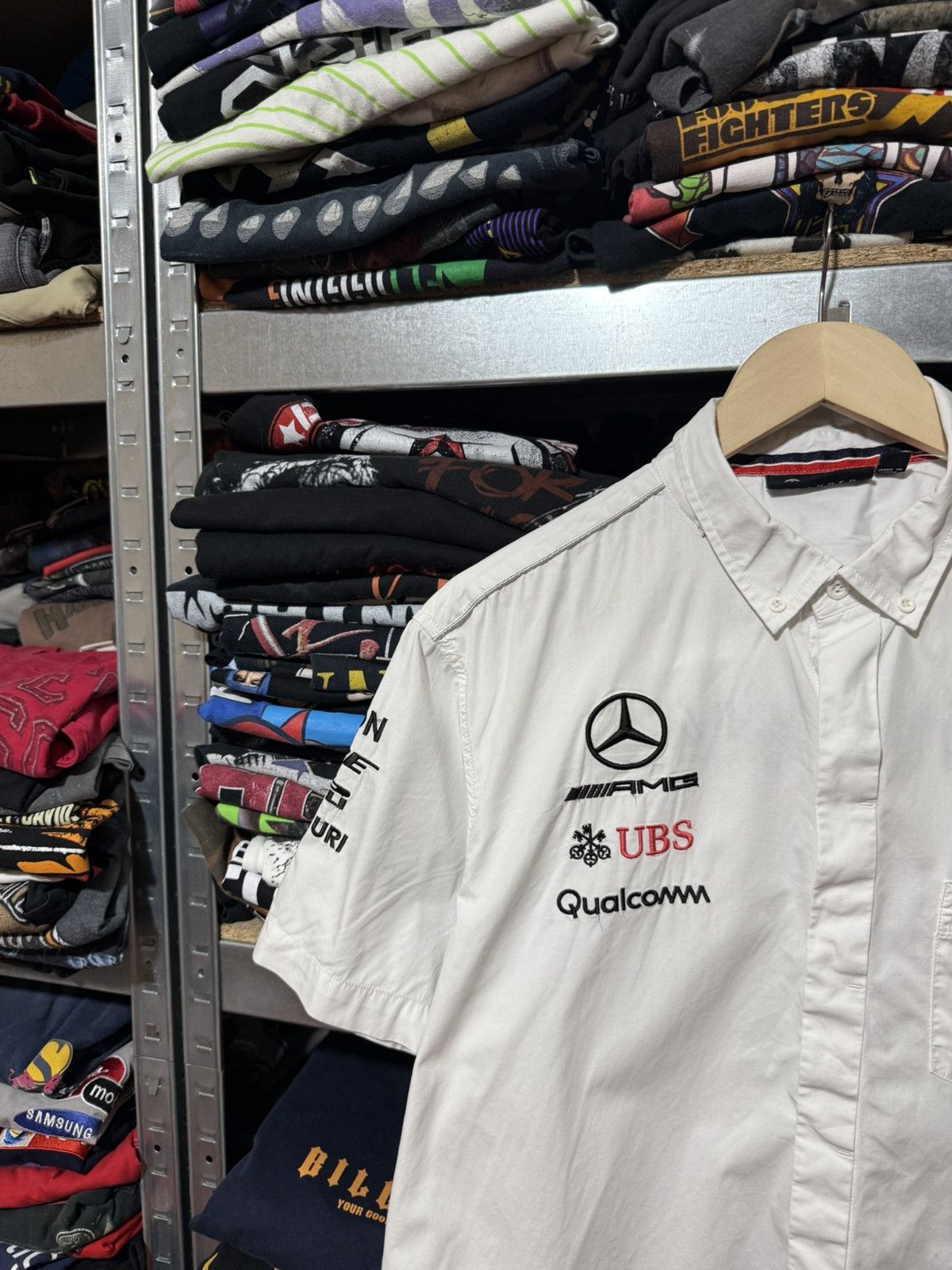 Formula 1 Tommy Hilfiger Mercedes AMG Petronas F1 Button Shirt Y2K Size US XL / EU 56 / 4 - 3 Thumbnail