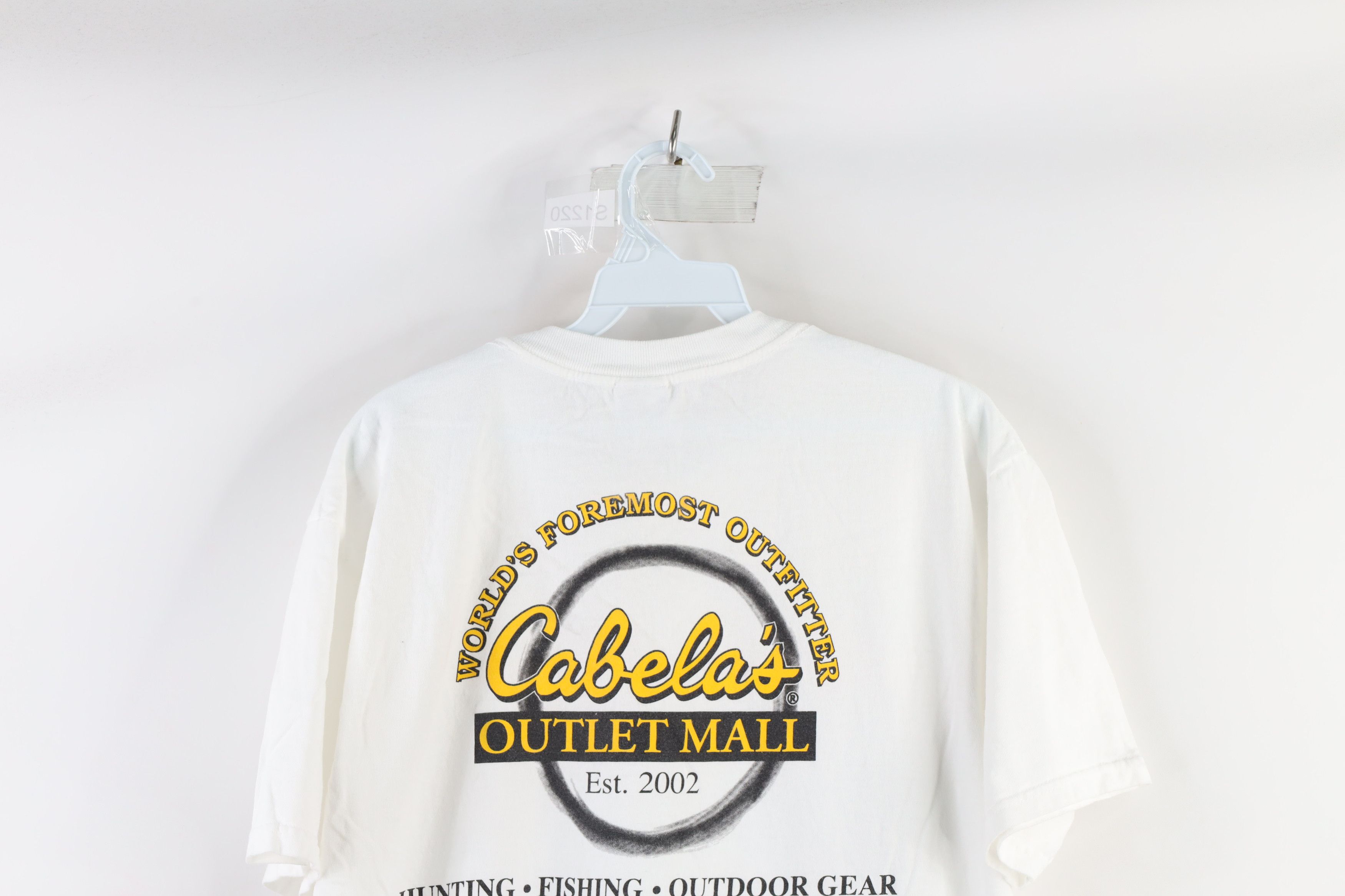 Cabelas × Vintage Vintage Cabelas Spell Out Short Sleeve T-Shirt White Cotton Size US M / EU 48-50 / 2 - 9 Thumbnail