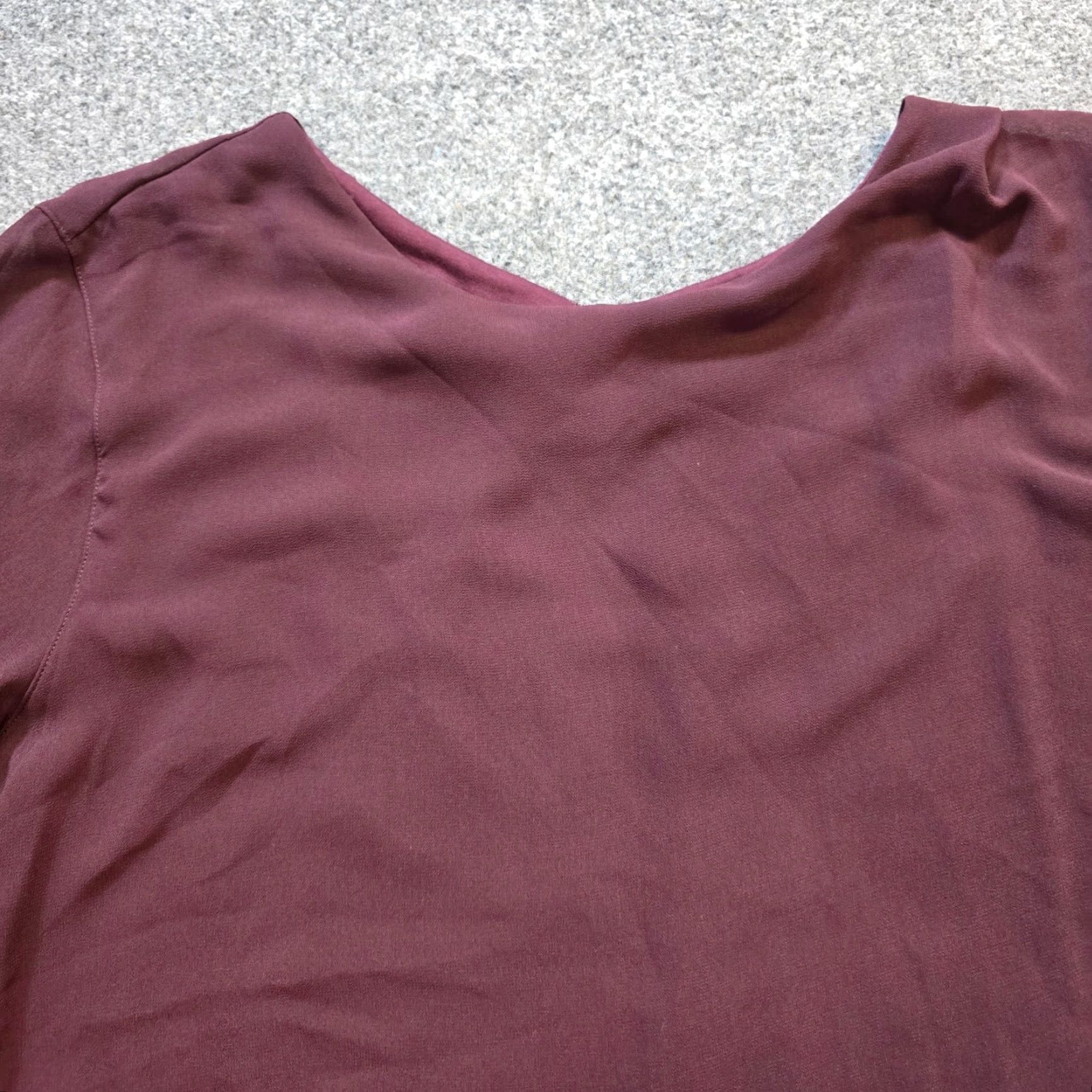 Soft Surroundings Soft Surroundings Top Womens 1X Purple Sheer Layer Round Neck Long Sleeve Casual Blouse Size XL / US 12-14 / IT 48-50 - 2 Thumbnail