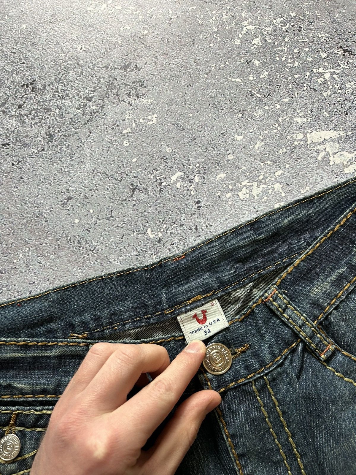 True Religion × Vintage True Religion Jeans Made In USA Chief Keef Style Y2K RAP Size US 34 / EU 50 - 7 Thumbnail