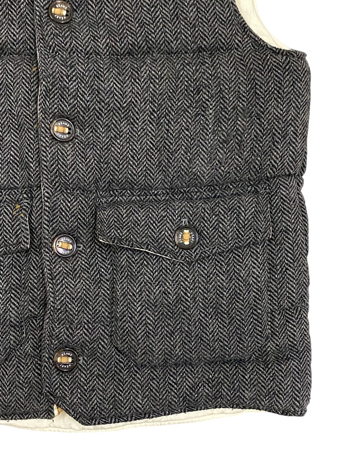 Beams Plus Beams Heart Herringbone Wool Blend Down Vest - Size M Size US M / EU 48-50 / 2 - 6 Thumbnail