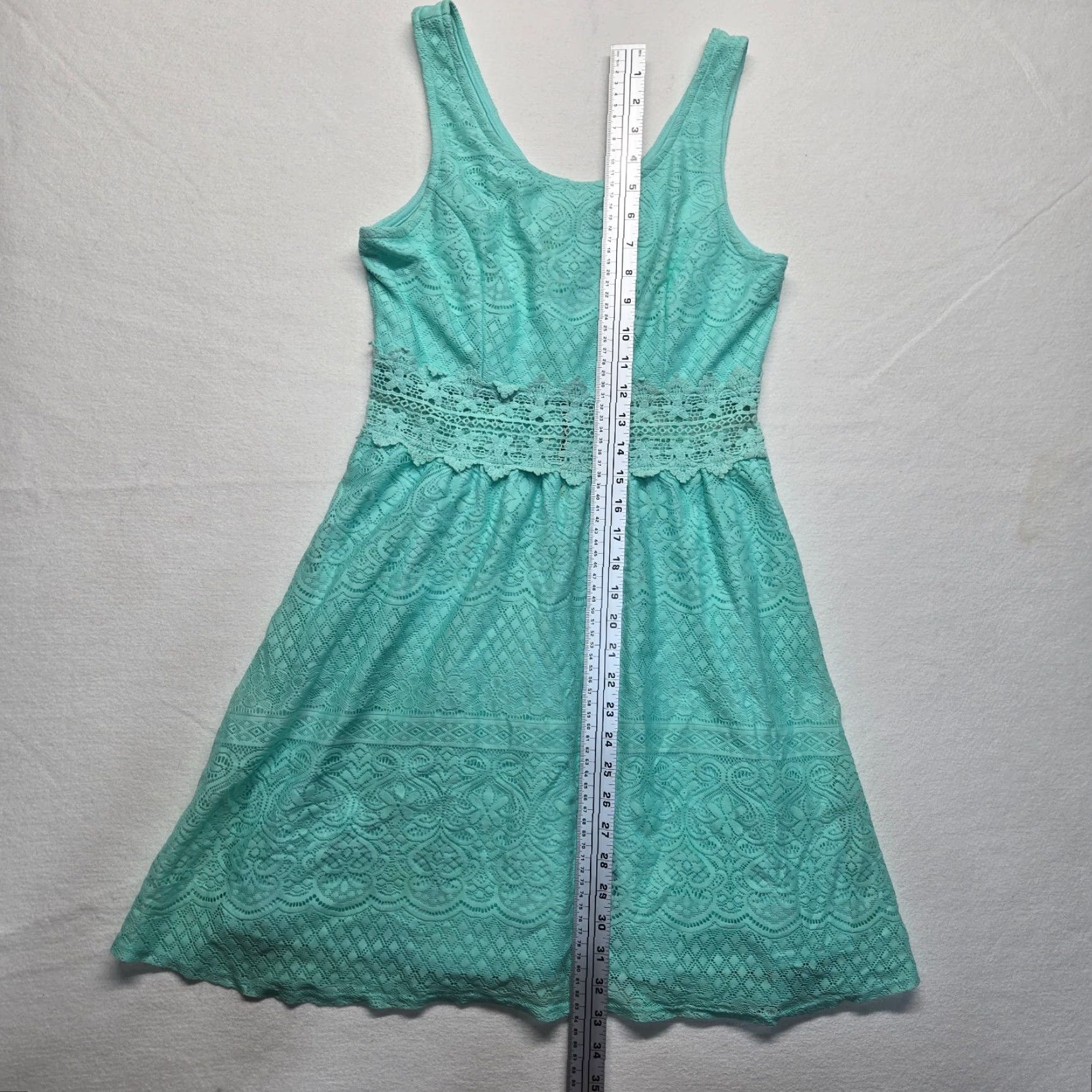 Vintage Xhilaration Shirt Tank Dress Solid Blue Sleeveless Adult Women's M Medium Stretch Knit Casual/Workwear Size M / US 6-8 / IT 42-44 - 6 Thumbnail