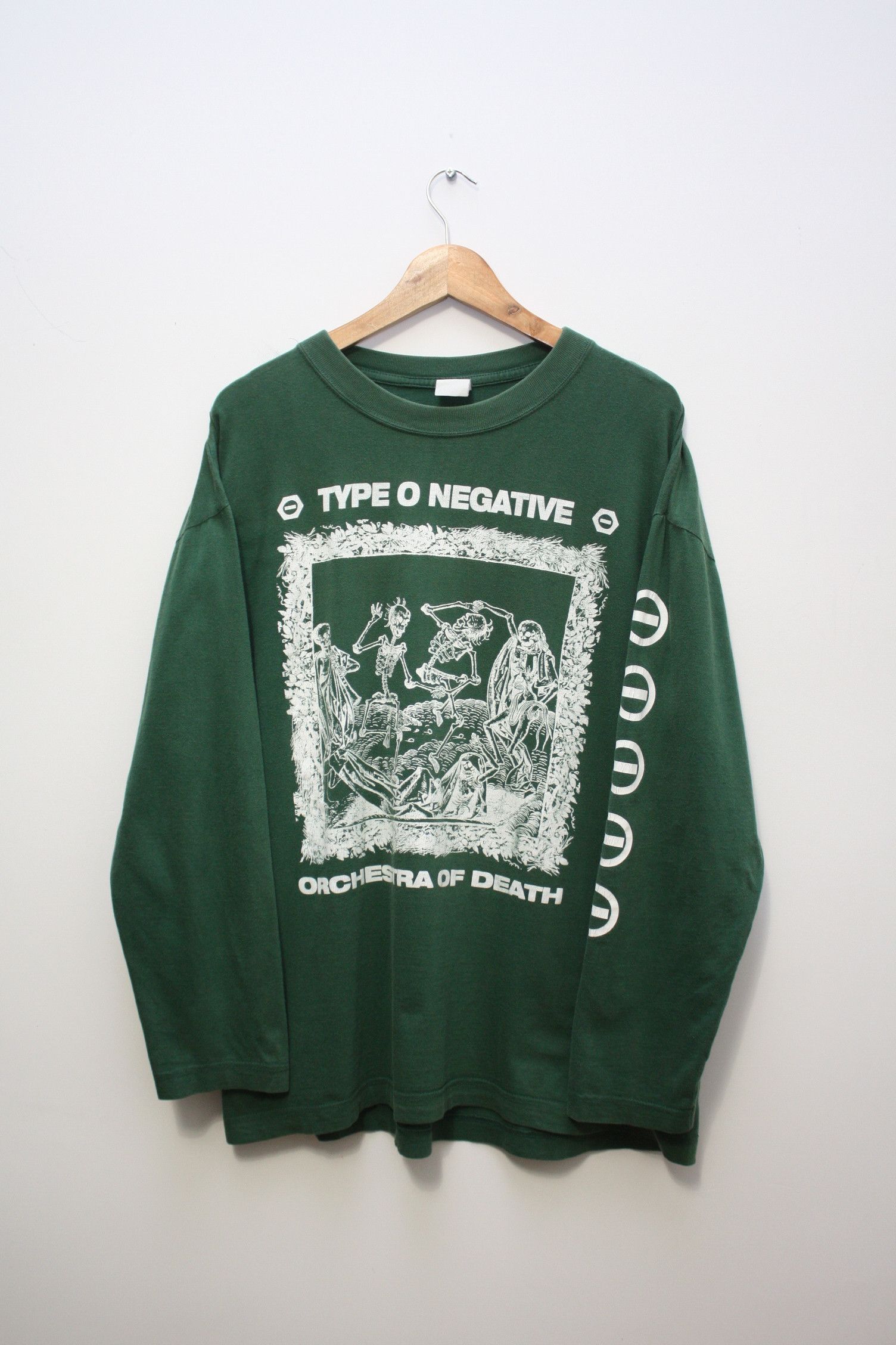 image of Band Tees x Rock T Shirt Type O Negative Orchestra Of Death Express Yourself 1995 in Green (Size La