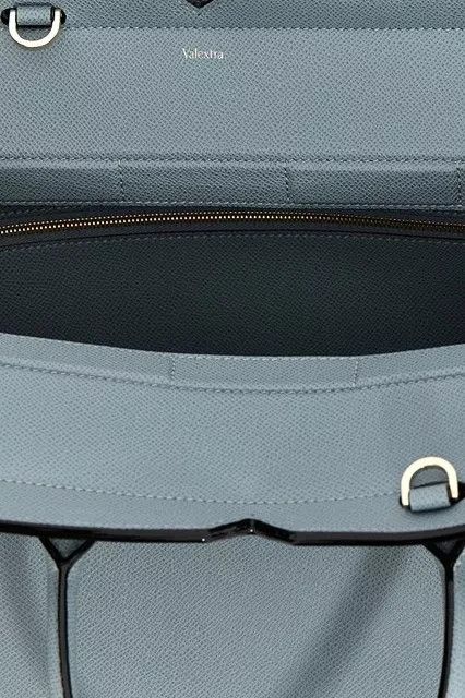 Valextra VALEXTRA Milano Niagara Blue Medium Top Handle Bag New Size ONE SIZE - 3 Thumbnail