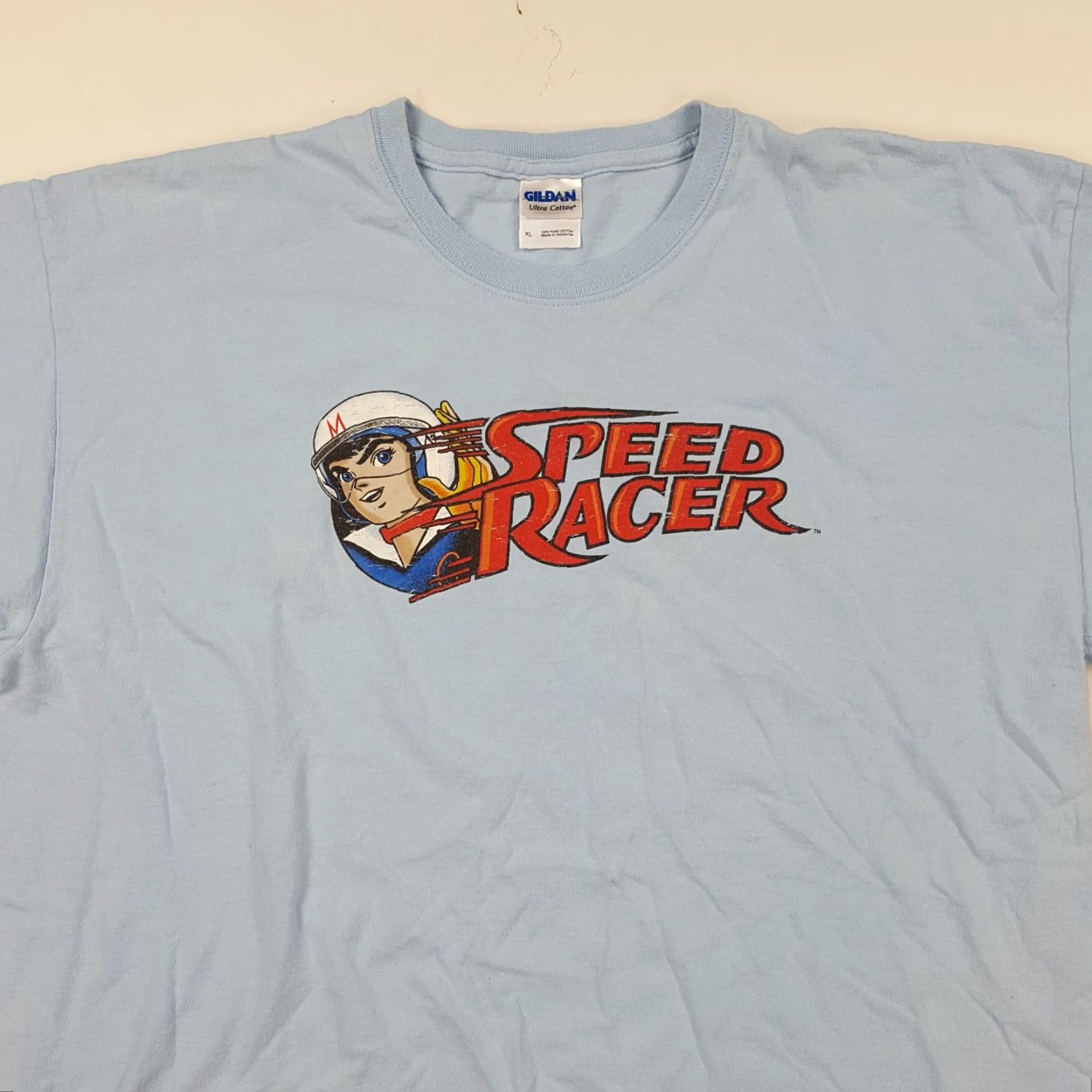 Gildan VINTAGE Speed Racer Cartoon T-Shirt Men XL Blue 90s Anime Retro Graphic Print Size US XL / EU 56 / 4 - 2 Thumbnail