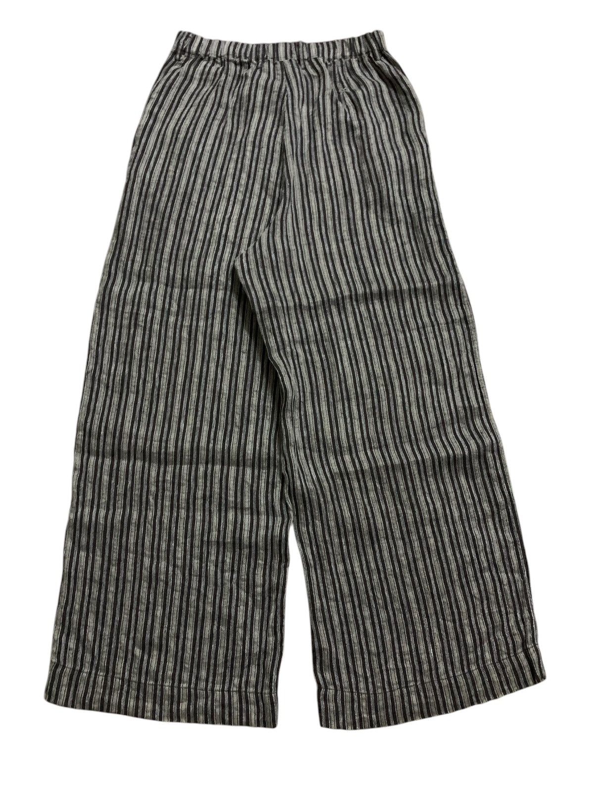 45rpm Vtg 45Rpm Wide Leg Linen Stripe Pant Size 31" - 3 Thumbnail
