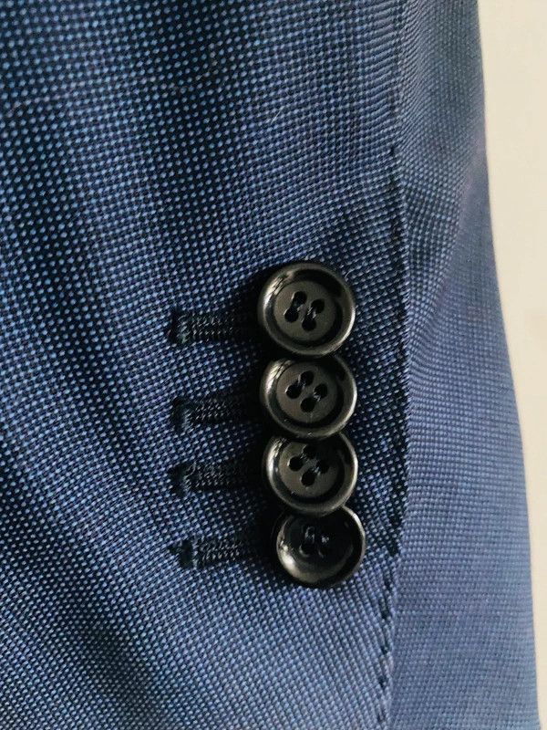 Stile Latino Stile Latino Napoli Blue Wool Silk Linen Blazer – EU 52/54 Size 52L - 11 Thumbnail