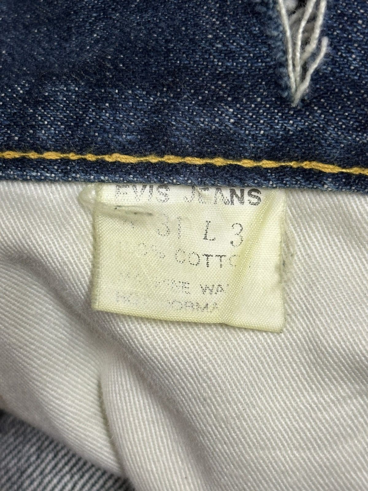 Evisu Vintage 80s Usa Evis Selvedge Faded Wash Style Baggy Jeans Size US 30 / EU 46 - 15 Thumbnail
